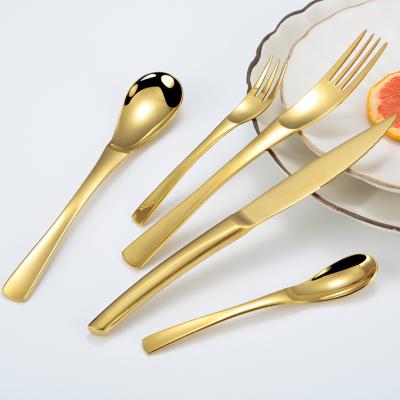 China Sustainable Modern 5pcs Restaurant Tableware , Wholesale 304 Stainless Steel Cutlery For Wedding Event for sale