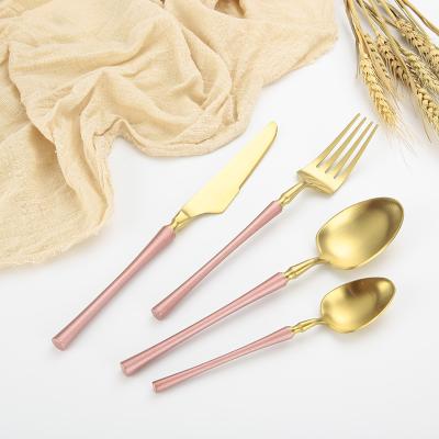 China 18/10 Modern Modern Stainless Steel Small Size Gold Cutlery Set For Gift for sale