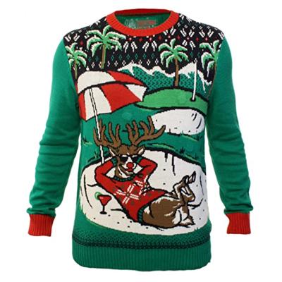 China QUICK DRY Unisex Adult Knitted Christmas Jumper Custom Men Christmas Ugly Sweater for sale