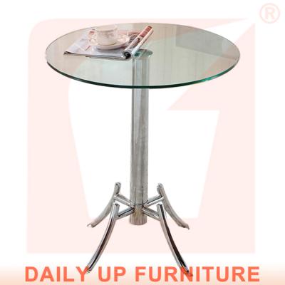 China Bestselling DINING TABLE Dining Room Table with Stainless Steel Table and Chair Sets Cheap Leisure Transparent Glass Tea Tables for Sale for sale