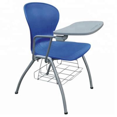 China Commercial School Chair Classroom Room Chair With Tablet Arm School Stack Chairs With Writing Tablets for sale