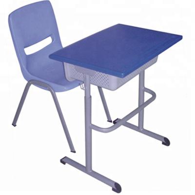 China School Sets Single Seater Plastic Chair And School Furniture Desk Attached Stable Classroom 2-Piece Student Set Desk for sale