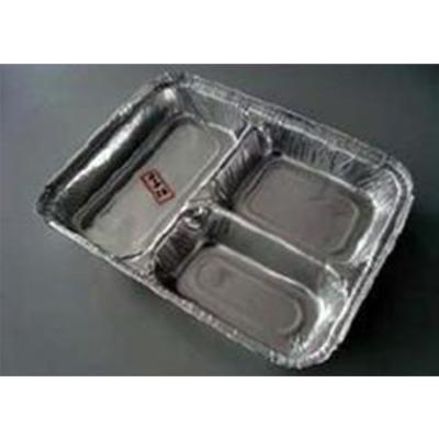 China Kitchen Use Disposable Food Grade 25*25*3cm Aluminum Foil Container for sale