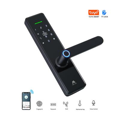 China Generic APP/Fingerprint/Code/Card Door Lock Guangdong HYH Hardware Excellent Quality Generic Digital Fingerprint Door Handle Lock for sale