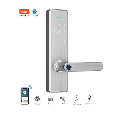 China High Quality Multifun Anti Theft Low Price Tuya Smart Fingerprint Door Lock APP/Fingerprint/Code/Card for sale