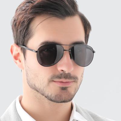 China Hot Selling Amazon Sunglass High Quality Fashion Sunglasses Men Aviation Spring Hinge Polarized Sun Glass Wholesale Sunglasses for sale