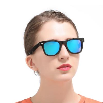 China Custom Brand Logo Sun Glasses Fashion Design Way Farer Frame Classic Plastic Sun Glasses Private Label Floor Lenses For Women Men for sale