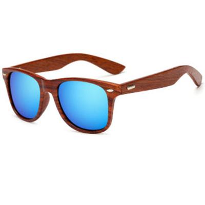 China 2021 New Fashion Sunglasses Men Women Fashion Glass Eyewear Unisex Wooden Eyewear Classic Handmade Wooden Temples Sunglasses for sale