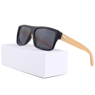 China Fashion Sunglasses Wholesale Wood UV 400 Classic Temple Bamboo Handmade Mirror Glass Sun Glasses Style Sun Glasses for sale