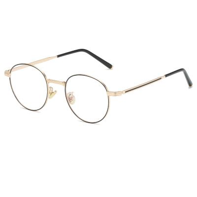 China New Fashion Style Fashion Glasses Round Metal Frames Women Blue Light Blocking Spectacle Frames For Eye Glasses for sale