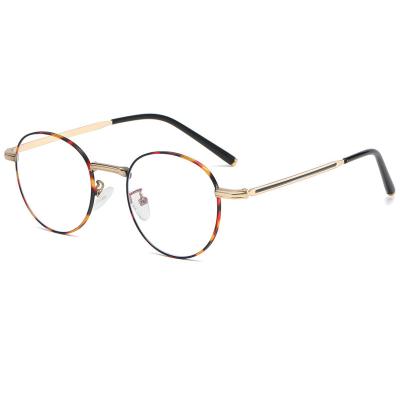 China New Fashion Style Fashion Glasses Round Metal Frames Women Blue Light Blocking Spectacle Frames For Eye Glasses for sale