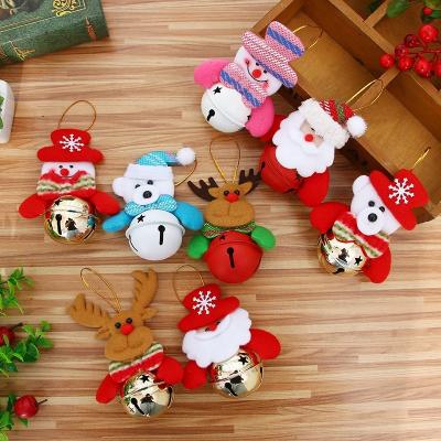 China Chritmas Party Amazon Sale Christmas Decoration Hot Cute Navidad Bell Doll Bell For Christmas Tree Hanging Novelty for sale