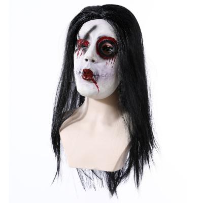 China Halloween Styles Soft Scary Bloody Vampire Wholesale 3D Decoration Latex Soft Scary Bloody Vampire One-Eyed Halloween Ghost Mask for sale