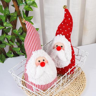 China Soft Wholesale Office Christmas Doll Faceless Christmas Decorations Santa Claus Curved Hat Doll Ornaments for sale