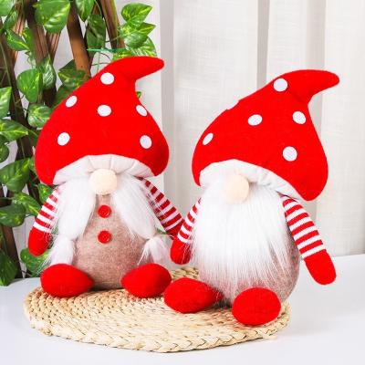 China Wholesale Soft Faceless Rudolph Dwarf Doll Ornaments Home Decoration Old Man Doll Mushroom Head for sale