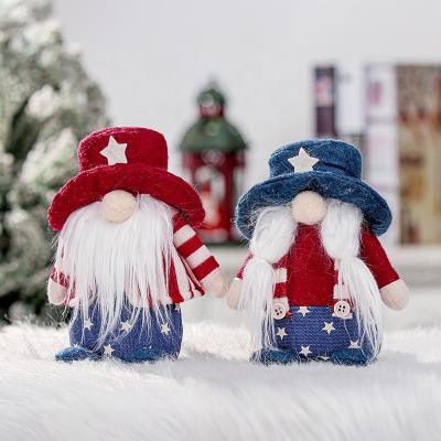 China Sweet Wholesale Christmas Doll Faceless Window Party Props American Hooded Doll National Day Decorations for sale