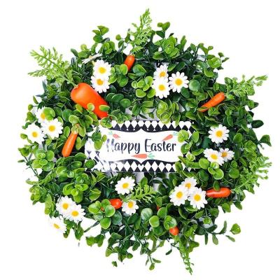 China Wholesale Family Decoration Easter Weave Small Daisy Carrot Home New Door Window Hanging Decoration for sale