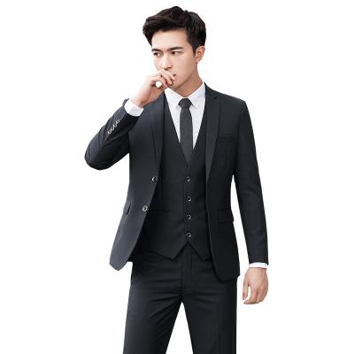 China Anti Shrink Office Uniform Design Custom Suits Three Piece Suit For Men for sale