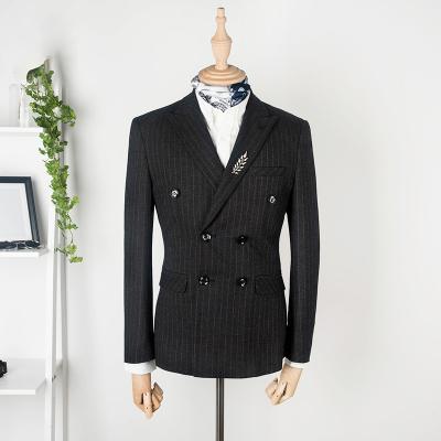 China Custom Men's Blazers Stripe Casual Suits Business Suites Anti Shrink For Men for sale