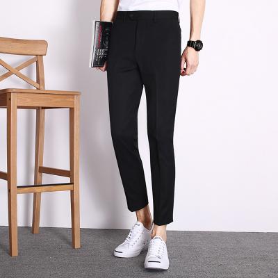 China Korean Fashion Garment Factory Latest Style Anti-pilling Man Slim Fit Pants for sale