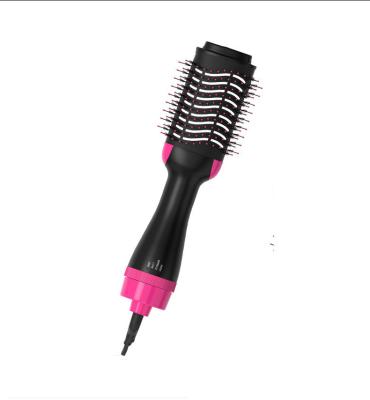 China Ionic Pink Purple Hair Curler Straightener Brush Hair Dryer Brush Hair Dryer US Travel OEM Hotspot Green Power Beauty Plug for sale