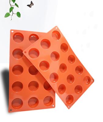 China 15 Cavity Silicone DIY Mold Cupcake Liner / Sustainable Muffin Cake Molds / Muffin Cups for sale