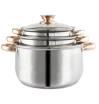 China NEW Cookware Sustainable 12-Piece Stainless Steel Frozen Single Sauce (Golden) Milk Fringing Pot Water Kettle for sale