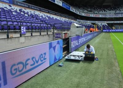 China P10 Werbung Flexible Schilder Vollfarbe Außenwasserdicht Stadion Umfang Led-Bildschirm zu verkaufen