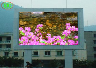 China Pantalla publicitaria llevada al aire libre de la inmersión P10 para la instalación fija, muestras de publicidad llevadas al aire libre del alto brillo en venta