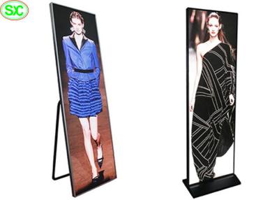 China High Brightness LED Full Color Poster Display P3 Indoor Floor Stand Advertising for sale