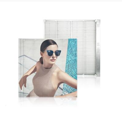 China Shopping Mall Outdoor Full Color Waterproof P3.91-7.82 Mesh Transparent LED Screen for sale