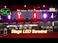 event equipment stage led display p3.91 indoor full color display screen for live event , conference