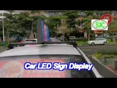 p5 full color car led sign display video taxi roof led sign for car