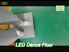 outdoor p10 full color diy light up dance floor with skidproof floor mask , size customized