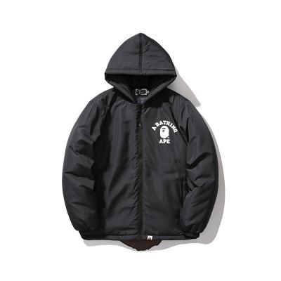 China Fashion BAPE X PSG Black Camouflage High Quality Cotton Coat Casual Hoodie Men's Student Anti-wrinkle Fashion Youth Jacket Down Jacket for sale