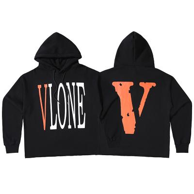 China new style Anti-wrinkle drop cotton big logo V men's long sleeve vlones style unisex 100% vlones hoodies thickened villus for sale