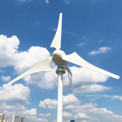 China Fiber Wind Turbine 600W 12V 24V Small Renewable Energy Generators Nylon Wind Power Horizontal Wind Turbine For Home for sale