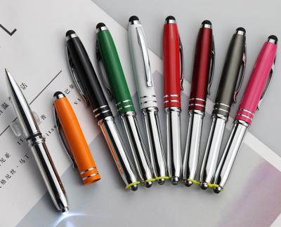 China office & School Pen Customized Design Metal Pen With Light for sale