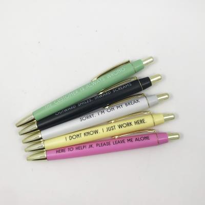 China office & School Pen FEMA New Customer Service Pen Pen Set 5 Pen Sets With Gold Coins for sale