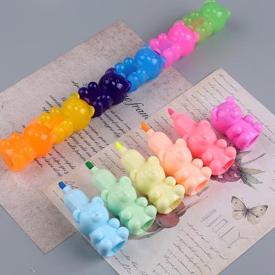 China office & School Pen FEMA New The Bear Highlighter Pen 6 Shape In 1 Pen Custom Logo Pen for sale