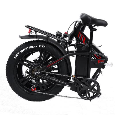 China Aluminum Alloy 7 Speed ​​20 Inch X 4.0 Inch Small 48V 500W E-Bike Urban Recreational Electric Mountain Bike Folding for sale