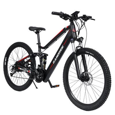 China Aluminum Alloy 27 Speed ​​Mountain Bike Alloy Frame 500w750w48V14ah Suspension Battery Electric Bike Full 27.5 Inch Road Electric Bike for sale