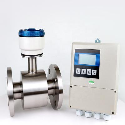 China Milk Beer Stainless Steel Flow Meter Measuring Liquid High Accuracy Electromagnetic Remote RS232/RS485 Flow Meter for sale