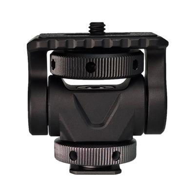 China 360 Degree Adjustable Gimbal Stabilizer Monitor Ball Head Video Camera With Cold Shoe 1/4 Screw for sale