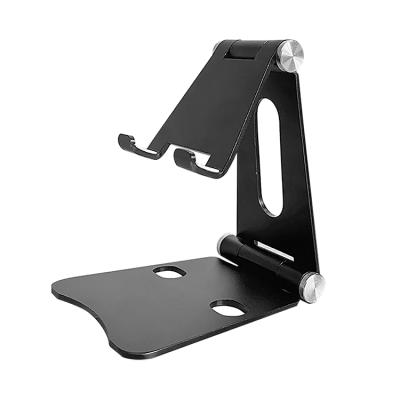 China Metal Adjustable Stands Aluminum Alloy Vertical Desktop Multiangle Adjustable Stand Cell Phone Holder Stand for iPhone Holder for sale