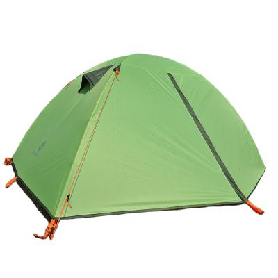 China Diagonal tying type nature two double layer outdoor aluminum pole outdoor aluminum pole house tent waterproof camping tent for sale