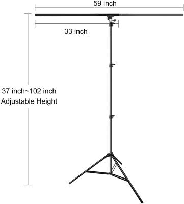 China Lightweight Portable T-shape Single Backdrop Stand 2*2m Single Photo Studio Light Backdrop Stand for sale