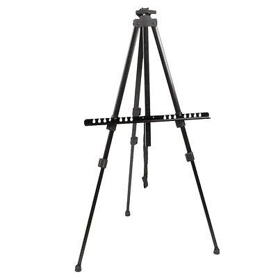 China Aluminum Easel Light Weight Field Folding Tripod Painting Display Stand with Carry Bag Black for sale