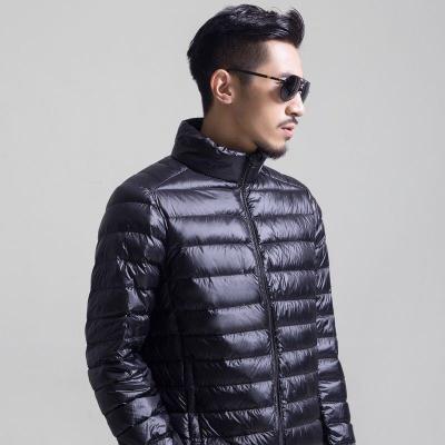 China QUICK DRY Cold Winter Lightweight Shiny Duck Down Stripper Jacket For Men for sale