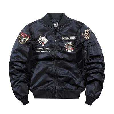 China New fall and winter Air Force ma1 men's plus size breathable embroidered bomber jacket for sale